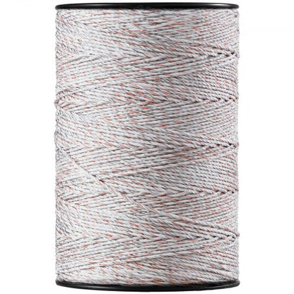 Electric Fence Wire, 2625Ft 800M Portable Polywire, 3/32" Diameter 9 Mixed Metal Strands for Reliable Conductivity and UV, Rust Resistance, Fencing Rope Line for Horse, Cattle, Livestock