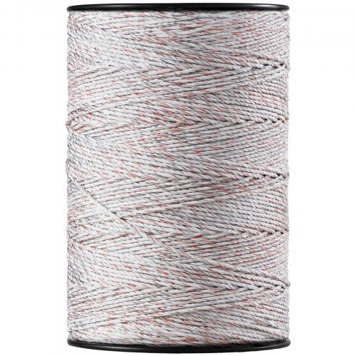 Electric Fence Wire, 2625Ft 800M Portable Polywire, 3/32" Diameter 9 Mixed Metal Strands for Reliable Conductivity and UV, Rust Resistance, Fencing Rope Line for Horse, Cattle, Livestock