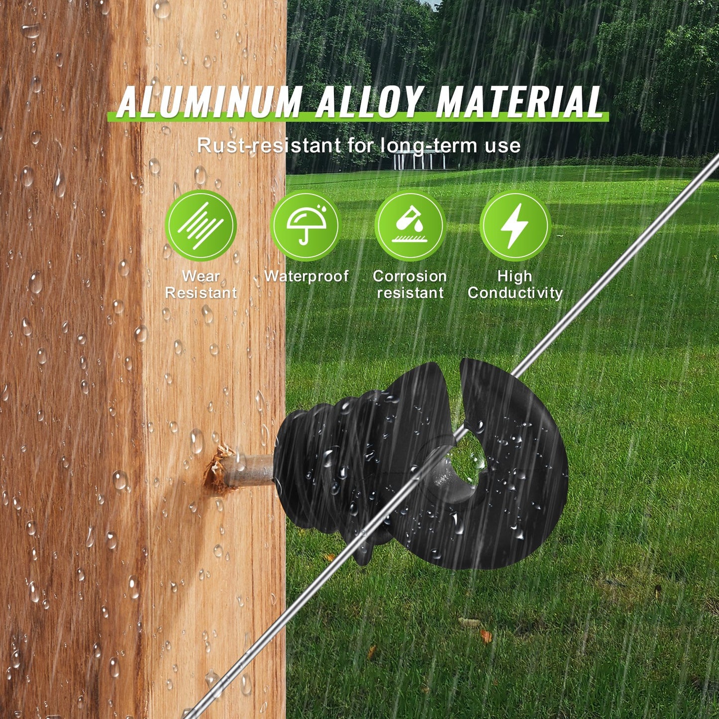 16 Gauge Aluminum Wire for Electric Fencing, 1640Ft 500M Electric Fence Wire, Portable Fencing Wire, 1.6mm Diameter Aluminum Alloy for Higher Conductivity and Rust Resistance, for Horse, Cattle, Livestock