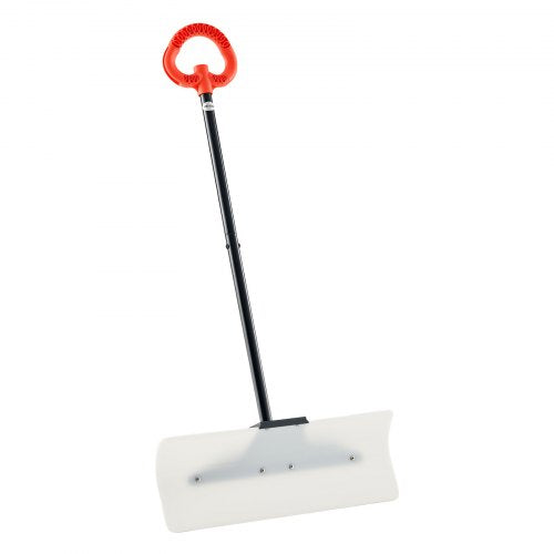Snöskottare, 61 cm bred snöplogsskyffel för utomhusbruk med ergonomiskt grepp, HDPE-plastblad, vinterskyfflar med segmenterat handtag, bärbart snöröjningsverktyg för uppfart, trädgård, camping
