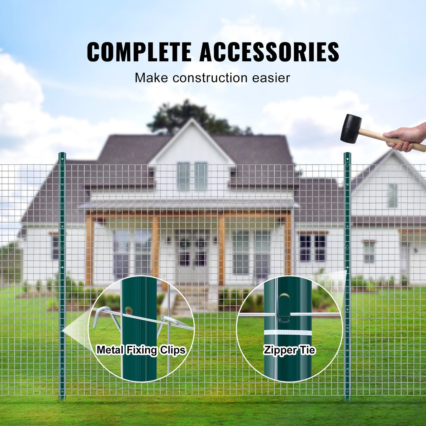 1,2 meter staketstolpe, 10-pack U-kanaliga kraftiga metallstaketstolpar, robusta stålstaketpinnar för trädgård, gräsmatta, gårdar och utomhustrådsstängsel, grön