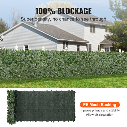 Ivy Privacy Fence, 1 x 4m Artificial Green Wall Screen, Greenery Ivy Fence with Mesh Cloth Backing and Strengthened Joint, Faux Hedges Vine Leaf Decoration for Outdoor Garden, Yard, Balcony