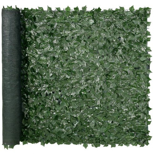 Ivy Privacy Fence, 1.5 x 2.5m Artificial Green Wall Screen, Greenery Ivy Fence with Mesh Cloth Backing and Strengthened Joint, Faux Hedges Vine Leaf Decoration for Outdoor Garden, Yard, Balcony