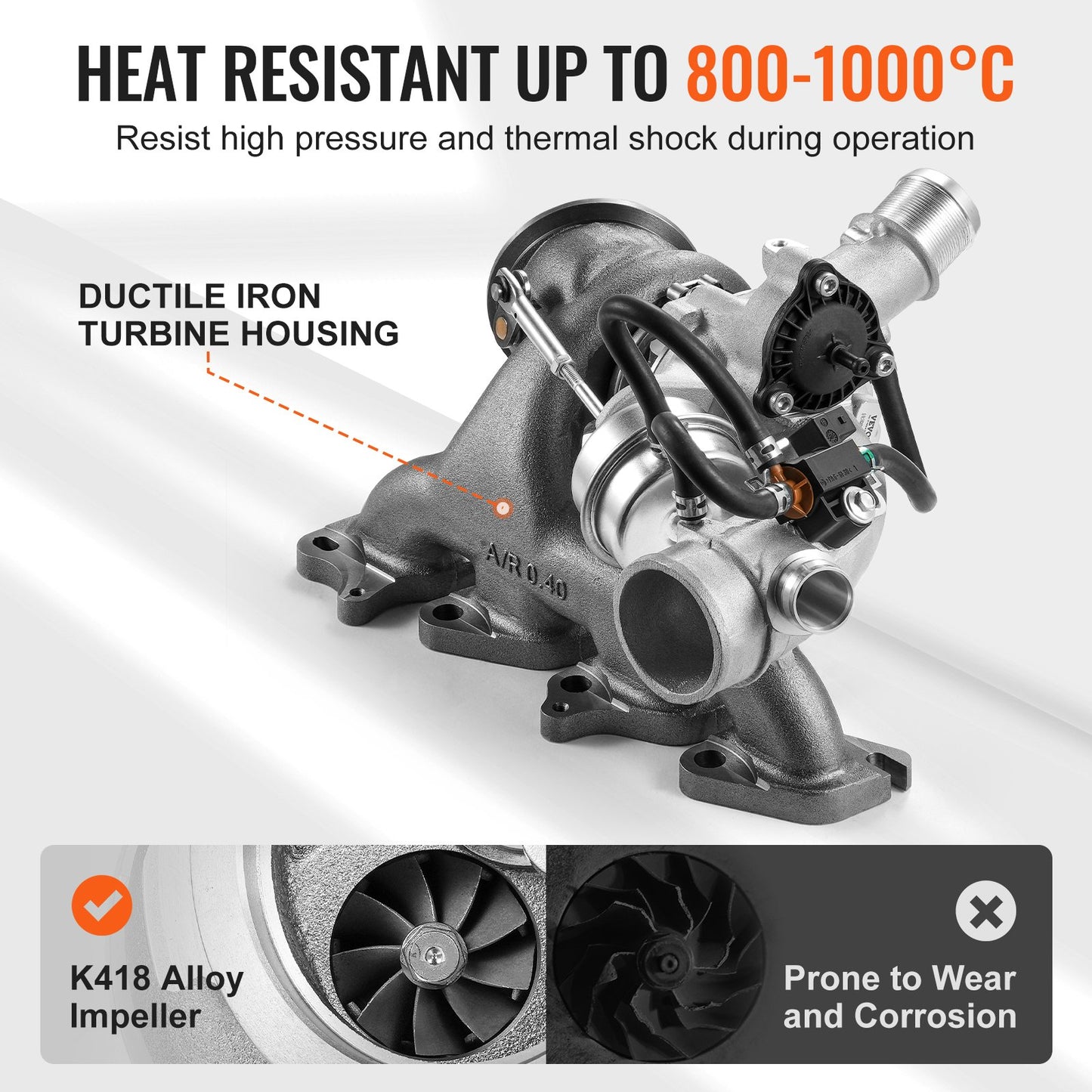 Complete Turbo Turbocharger Chevy Chevrolet Cruze 2011-2015 with Gasket Kit and Solenoid Valve, Sonic 2012-2020 & Trax 2013-2021 & Buick Encore 2013-2021 Turbo Charger Compatible 1.4L