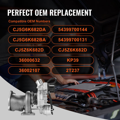 Turbo Turbocharger Ford Escape 2013-2016 with Gasket Kit, Turbo Charger Replacement for Fusion 2013-2014 Fiesta Transit Car Engines, Compatible with 54399700144 CJ5G6K682DA Vahaha