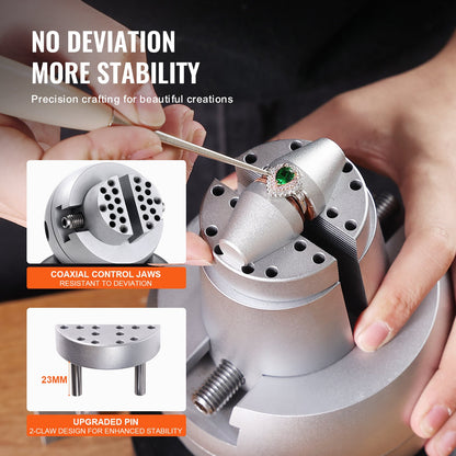 Kulskruvstäd, 13 cm gravyrinställningsverktyg, 360° roterande gravyrblocksskruvstäd, 69 delar tillbehör för smyckesgravyrblock, standardblock för ädelstensinläggning och gravyr i liten skala