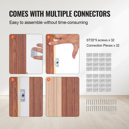 Wood Slat Acoustic Panels, 8 PCS 96 x 6 inch, WPC Accent Wooden Wall Panels for Modern Interior Wall, Faux Wood Wall Board Panels for Stylish Decor and Noise Reduction, Black Walnut