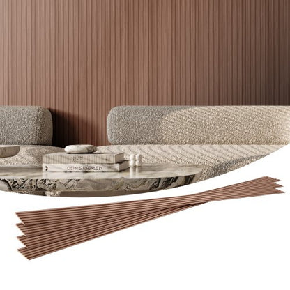 Wood Slat Acoustic Panels, 8 PCS 96 x 6 inch, WPC Accent Wooden Wall Panels for Modern Interior Wall, Faux Wood Wall Board Panels for Stylish Decor and Noise Reduction, Grey Oak