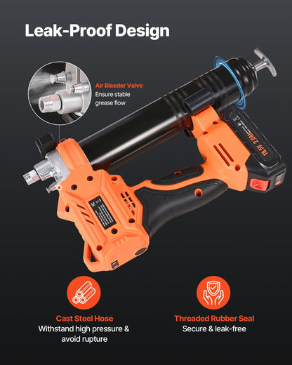 Sladdlös fettspruta, 8000 PSI maxtryck, batteridriven fettspruta med LED-lampa och 35,4-tums slang, kompatibel med 18V Makita-batterier, för smörjning av fordon eller maskiner (endast verktyg)