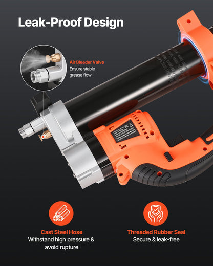 Sladdlös fettspruta, 8000 PSI maxtryck, elektrisk fettspruta med LED-lampa och 35,4-tums slang, kompatibel med 18V Makita-batterier, lämplig för smörjning av fordon eller maskiner (endast verktyg)