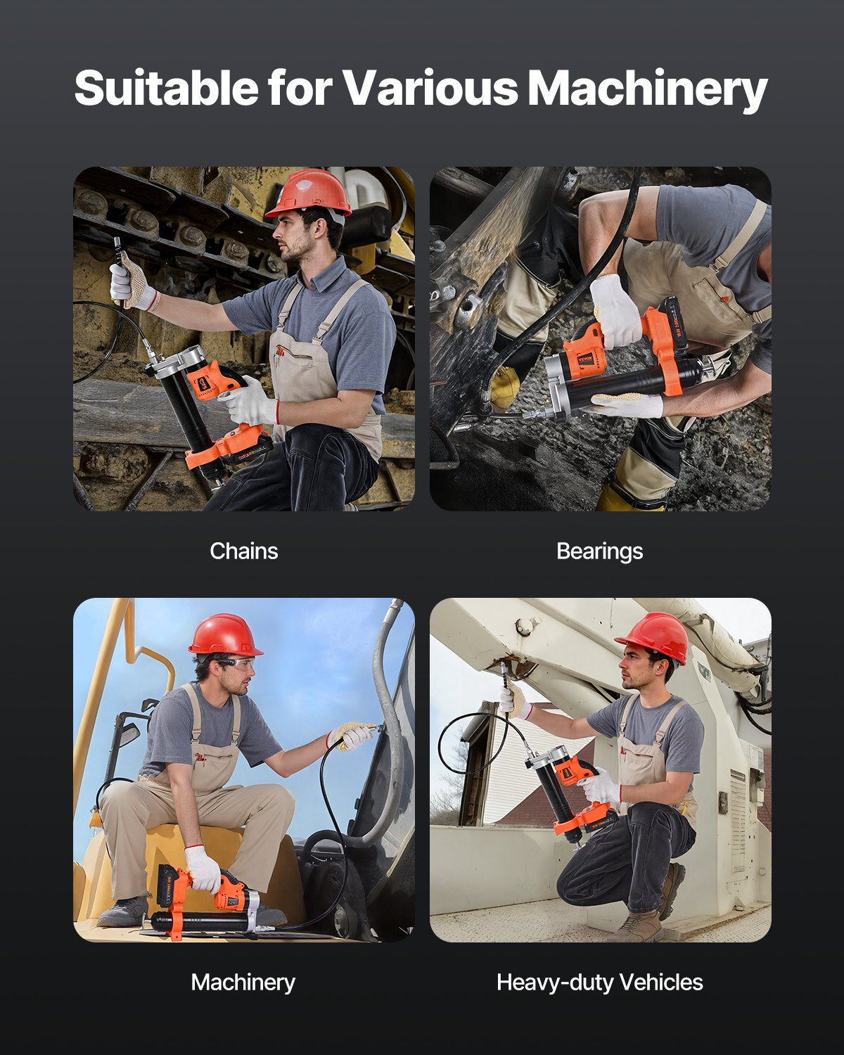 Sladdlös fettspruta, 8000 PSI maxtryck, elektrisk fettspruta med LED-lampa och 35,4-tums slang, kompatibel med 18V Makita-batterier, lämplig för smörjning av fordon eller maskiner (endast verktyg)