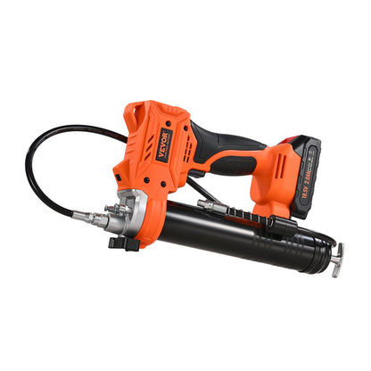 Sladdlös fettspruta, 8000 PSI maxtryck, 20V elektrisk fettspruta med 2,0 Ah batteri och LED-lampa, 35,4-tums slang och bärväska, variabel hastighet, smörjning av fordon eller maskiner