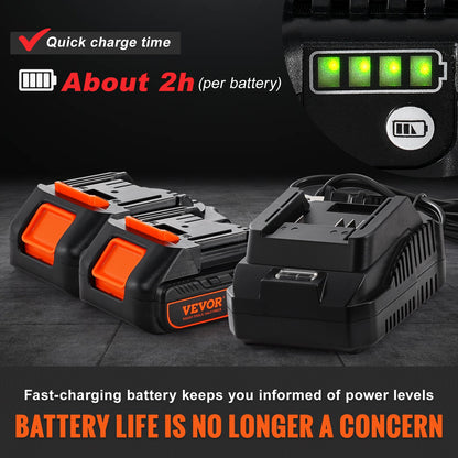 Cordless Grease Gun, 20-Volt, 10,000 PSI, 39" Long Hose, Electric Grease Gun Kit Professional High Pressure Battery Powered Grease Gun with Carrying Case, Battery and Charger Included, Black