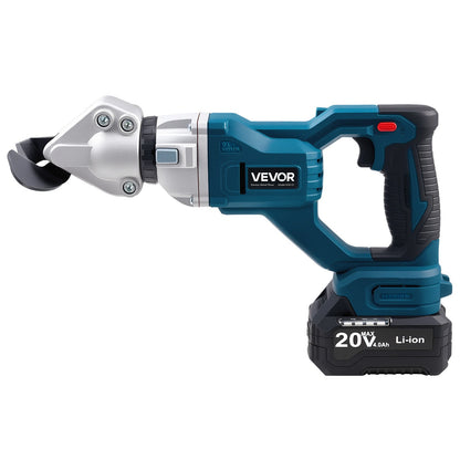 Metallsax, sladdlös plåtskärare med 360-graders vridbart huvud, dubbla blad, 220VAC 20VDC, skär 1,22 mm galvaniserat stål, 1 mm rostfritt stål, aluminium, plast, kartong, 2800 SPM