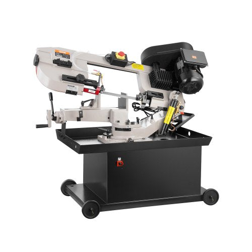 Metal Horizontal Band Saw, 178 x 209 mm(7 x 8.25 in) Rectangular Cutting Capacity, 220V Metal Vertical Cutting Bandsaw with 1.1 kW Motor, 0-45° Angle Adjustment, Variable Speed, for Metal, Wood, and Plastic