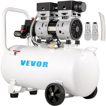 Air Compressor 41.6 L, Ultra Quiet Air Compressor 1 HP, Oil-Free Air Compressor Steel Tank 750W, Portable Air Compressor 8 bar, Ultra Quiet Compressor for Home Repair, Tire Inflation