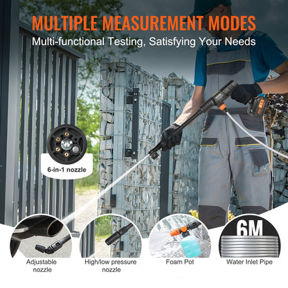 Cordless Pressure Washer, 652-PSI 1.0 GPM Portable Power Cleaner, Handheld High-Pressure Car Washer Gun with 4.0Ah Battery, Charger, 6-in-1 Nozzle, for Home/Floor Cleaning & Watering