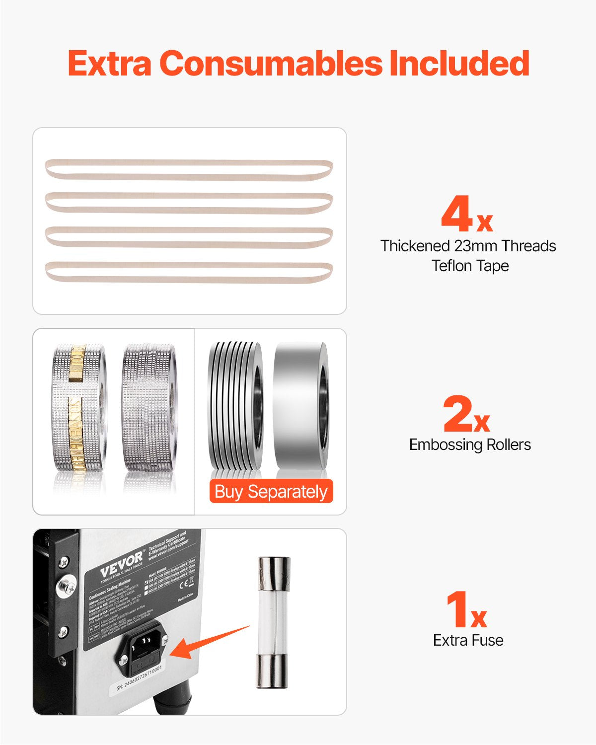Kontinuerlig påsbandsförslutningsmaskin, 0,24-0,47 tum/6-12 mm förseglingsbredd, horisontell bandförslutningsmaskin med digital temperaturkontroll, påsförslutningsmaskin i kolstål för 0,02-0,8 mm plastpåsfilmer