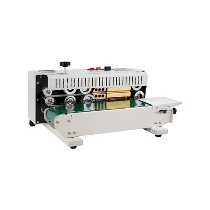 Continuous Bag Band Sealing Machine, 0.24-0.47 in/6-12 mm Seal Width, Horizontal Band Sealer Machine with Digital Temperature Control, Bag Sealer for 0.02-0.8 mm Plastic Bags with Count Function