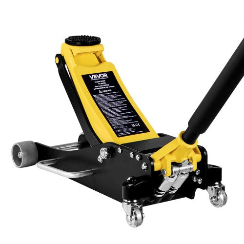 Low Profile Floor Jack, 2.5 Ton Capacity, Aluminum & Steel Racing Floor Jack with Dual Pistons Quick Lift Pump, Hydraulic Trolley Car Lift for Sedans & Compact SUVs, Lifting Range 95-475 mm