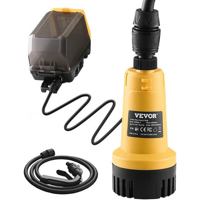 Cordless Submersible Water Transfer Pump, 33 L/min(528GPH), Portable Sump Pump with G3/4" Garden Hose, Compatible with Dewalt 20V MAX Battery (No Battery), Electric Utility Pump for Pool, Garden, Pond
