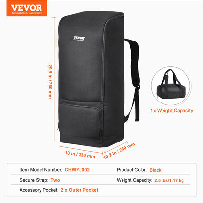 Telescope Case, 760 mm, Telescope Storage Backpack with Secure Strap, Pockets and Cozy Shoulder Traps, Shock-Absorbent Telescope Carrying Case for Optical Tube & Tripod, Counterweight Pocket