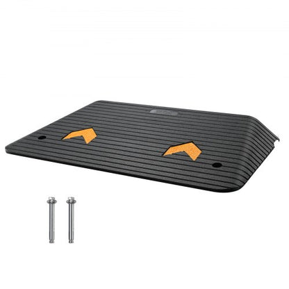 Upgraded Rubber Threshold Ramp, 3.5" Rise Door Ramp with 1 Channel, Natural Rubber Car Ramp with Non-Slip Textured Surface, 33069 lbs Load Capacity Curb Ramp for Wheelchair and Scooter