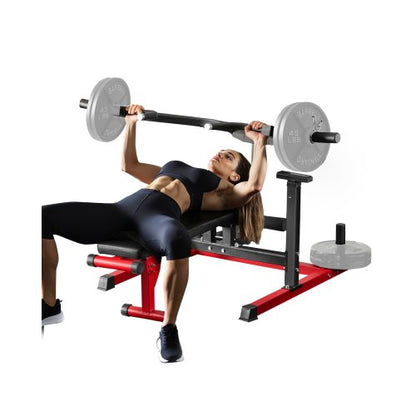Bröstpressmaskin, 450 LBS bänkpressset, justerbar platt lutande bänk med oberoende konvergerande armar, övre bröstutrustning, fitnessutrustning för hemmagym för bröst, magmuskler, axel