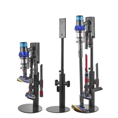 Vacuum Stand, Compatible With Dyson V7 V8 V10 V11 V12 V15 SV10 SV12 SV14 SV18 SV21 Upright Vacuum Cleaners & Accessories, Stable Vacuum Stand Holder with 3 Clips and Adjustable Height