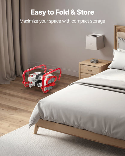 Fire Escape Ladder, 3-Story 7.62m Retractable Emergency Fire Ladder, Lightweight Aluminum Alloy Safety Escape Ladders with Sturdy Polyester Strap, Anti-Slip Rung & Wide Steps, 453KG Max Loading