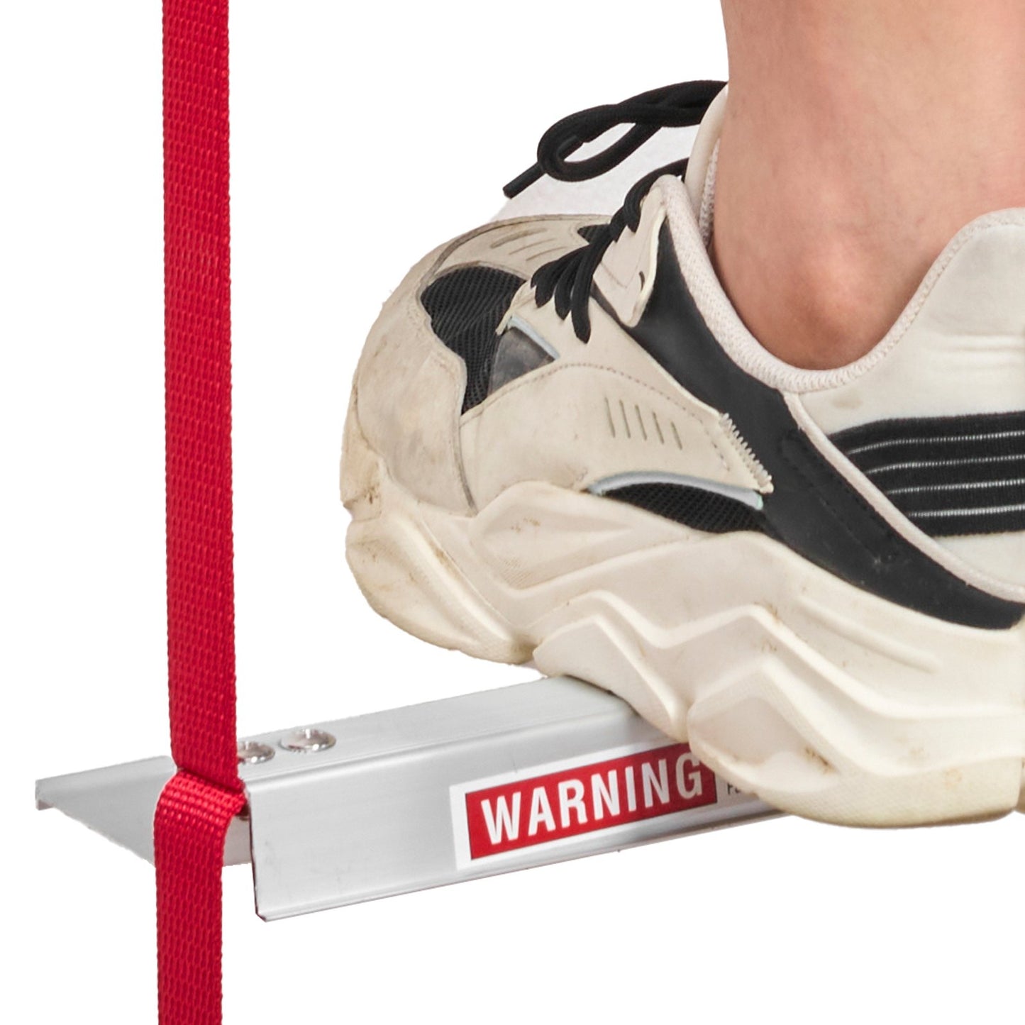 Fire Escape Ladder, 3-Story 7.62m Retractable Emergency Fire Ladder, Lightweight Aluminum Alloy Safety Escape Ladders with Sturdy Polyester Strap, Anti-Slip Rung & Wide Steps, 453KG Max Loading