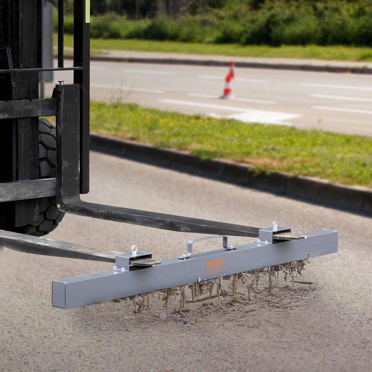 72 tums hängande magnetisk sopmaskinverktygssats 105 kg lyftmagnet för gaffeltruck