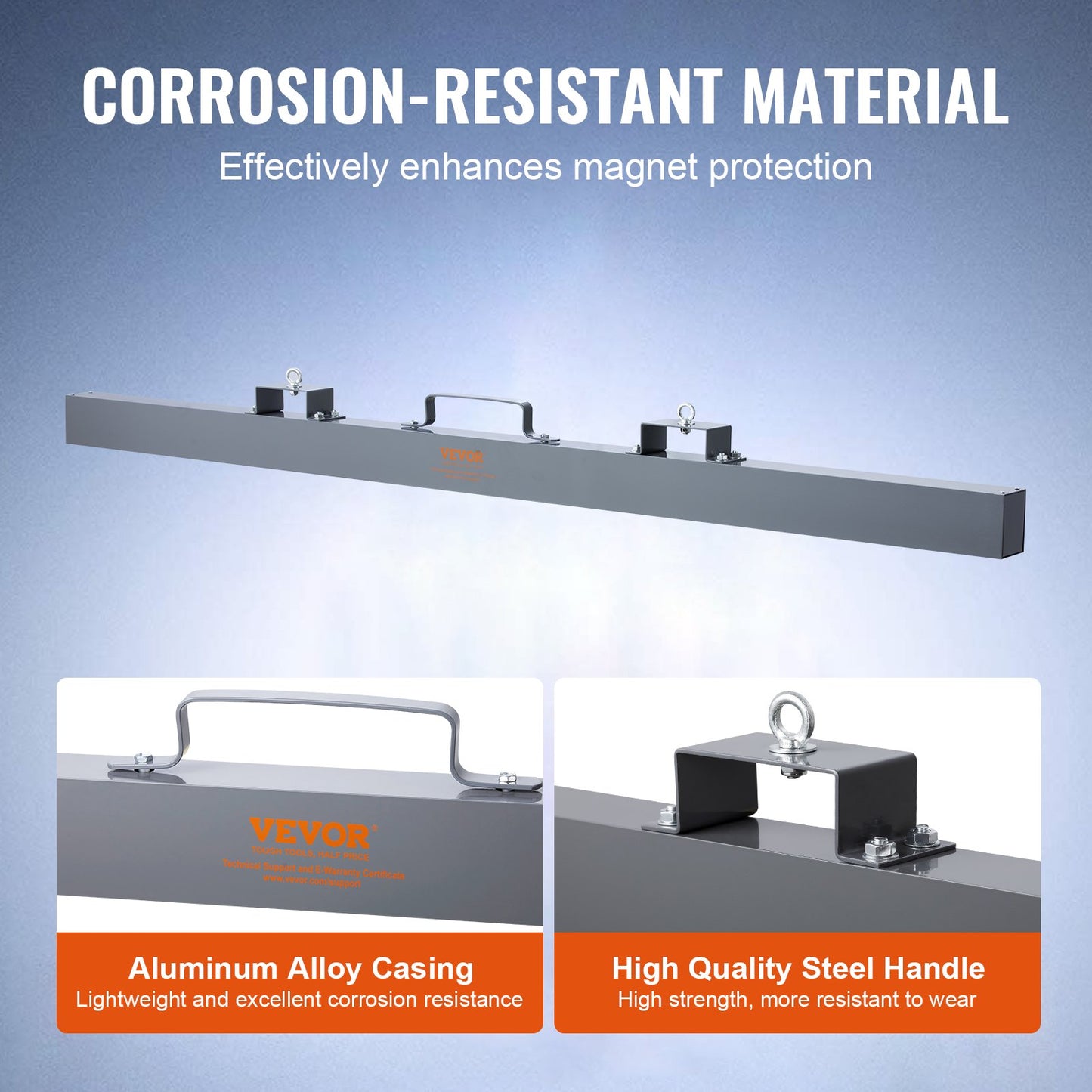 84in Hanging Magnet Magnetic Sweeper Tool 120lbs Lifting Magnet for Forklift