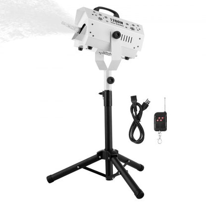 Snow Machine, 1200W, Snow Making Machine with Height Adjustable Stand, Indoor Wireless Remote Control Snowflake Maker, High Output Fake Snow Maker for Christmas Parties Wedding Stage Effect