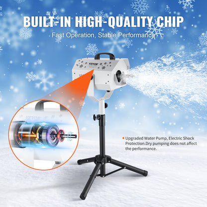 Snow Machine, 1200W, Snow Making Machine with Height Adjustable Stand, Indoor Wireless Remote Control Snowflake Maker, High Output Fake Snow Maker for Christmas Parties Wedding Stage Effect