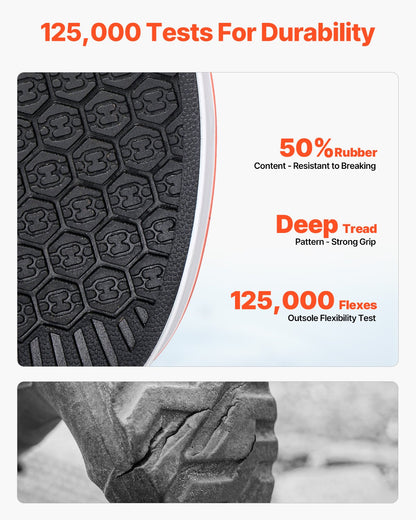 Men's Deck Boots, Waterproof Fishing Rain Boots, Anti-Slip Ankle Rubber Outdoor Work Shoes, Gardening Insulated Mud Boots Footwear, Lightweight & Durable, for Manufacturing, Farming, Size 12 US