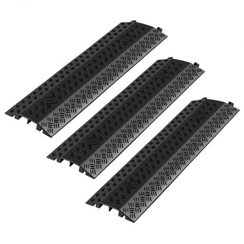 Kabelskydd för nedfall, 7 938 kg/axellastkapacitet, kraftig kabelslangskyddsramp, golvkabelskydd, för områden med hög gångtrafik, inomhus, utomhus, hem, kontor, lager, 3-pack