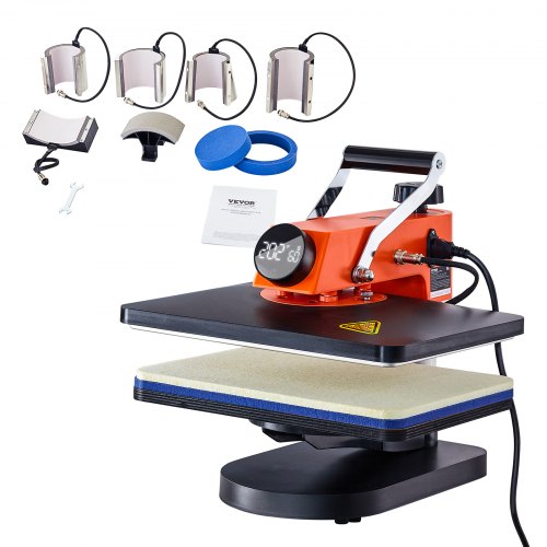 Heat Press Machine - 8 in 1 Heat Press Sublimation Machine for DIY T-Shirts/Hats/Mugs/Heat Transfer Projects, 12x15 Multifunction Swing Away Heat Press with 360° Rotatio Tested to UL Standards