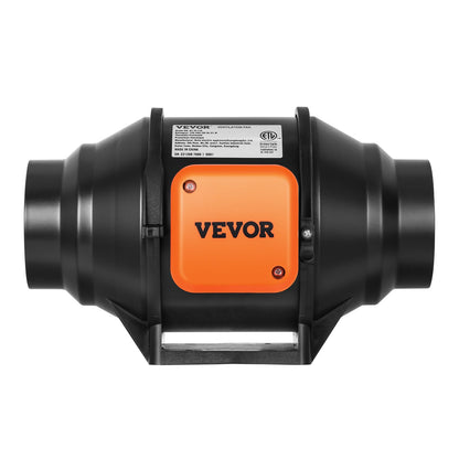 Inline-kanalfläkt, 102 mm 129,7 CFM med variabel hastighetsregulator, tyst AC-motorventilationsfläkt för kylförstärkare, odlingstält, hydroponik