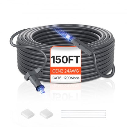 Starlink Gen 2-kabel 45,72 m förlängningskabel Standard generation 2 1200 Mps 24 AWG / 0,25 mm²