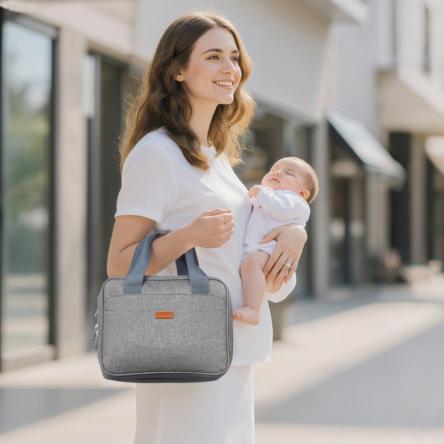 Wearable Breast Pump Bag, Breast Feeding Bag with Ice Pack, Fits for M5/M6, Pumping Accessories & Breastmilk Storage, Portable Pump Carrying Case for Work, Travel & Family Use, Grey