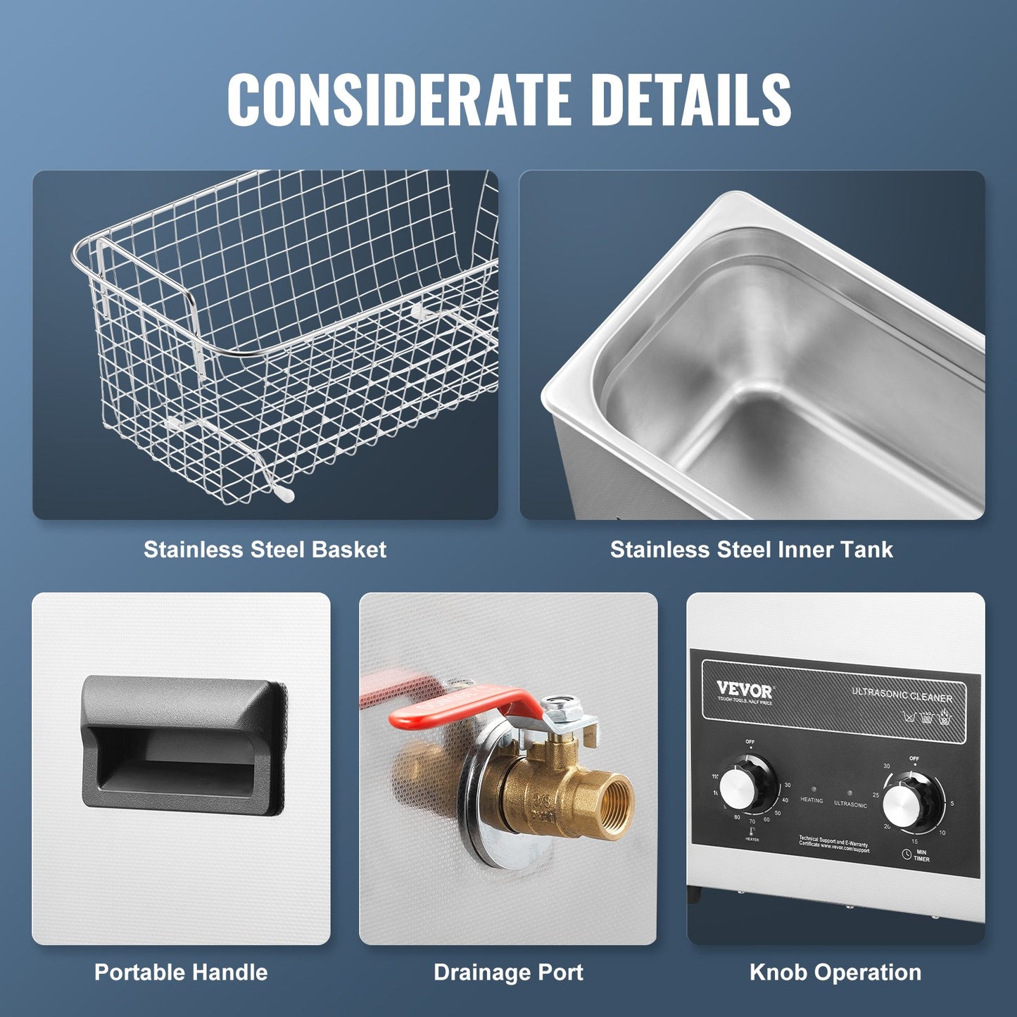 6L ultraljudsrengörare med värmetimer och korg, professionell digital sonisk kavitationsmaskin, 180W rengöringsmaskin för klockinstrument, glasögon, mynt, metalldelar, verktyg