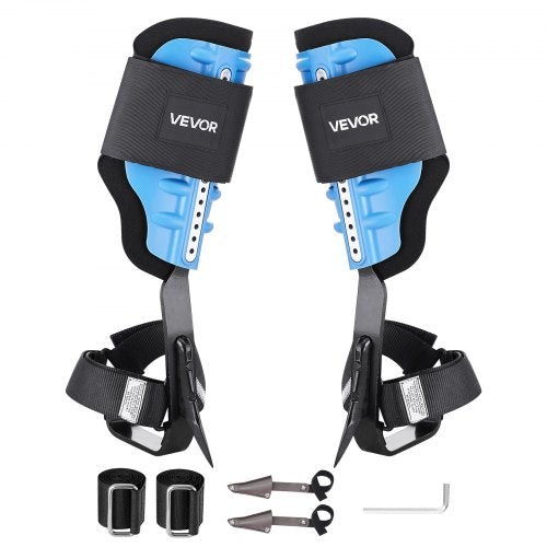 Tree Climbing Spikes, Height-Adjustable Tree Climbing Gear with Straps & Padding Cushion, 159 kg Load Capacity, Heavy Duty Steel Climb Spurs Arborist Equipment for Fruit Picking Hunting