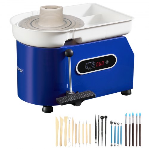 Pottery Wheel 27.9 cm Ceramic Wheel Foot Pedal Sculpting Tools Apron 450W