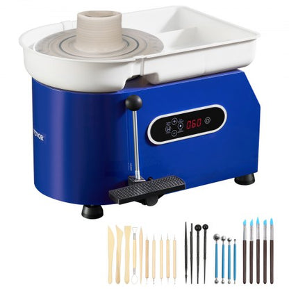 Pottery Wheel 27.9 cm Ceramic Wheel Foot Pedal Sculpting Tools Apron 450W