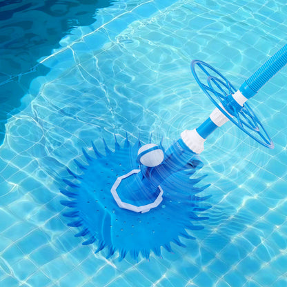 Suction Pool Cleaner, Automatic Pool Vacuum Cleaner, Suction Side Automatic Pool Cleaner, Suction Vacuum Pool Sweeper with 12 Hoses, for In-ground and Above-ground Pool Up to 609.6 x 1066.8 cm