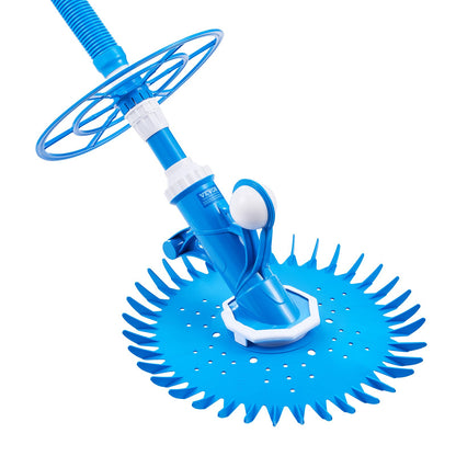 Suction Pool Cleaner, Automatic Pool Vacuum Cleaner, Suction Side Automatic Pool Cleaner, Suction Vacuum Pool Sweeper with 12 Hoses, for In-ground and Above-ground Pool Up to 609.6 x 1066.8 cm