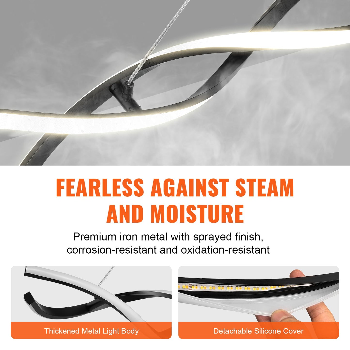 Moderna ljuskronor, 24W, dimbar LED-pendellampa med fjärrkontroll, silikonskärm, justerbar 3000K-6000K färgtemperatur ljusstyrka taklampa för kök och matsal