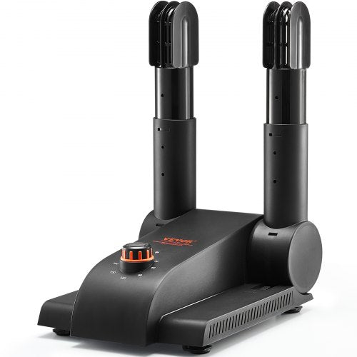 180° Foldable 2 Tubes Shoe Dryer, Portable Boot Dryer with Timer, Boot Warmers/Dryer with Heat Blower & PP(V0 Flame Retardant) for Snow Boots, Leather Shoes, Canvas Shoes, Socks, Black & Orange