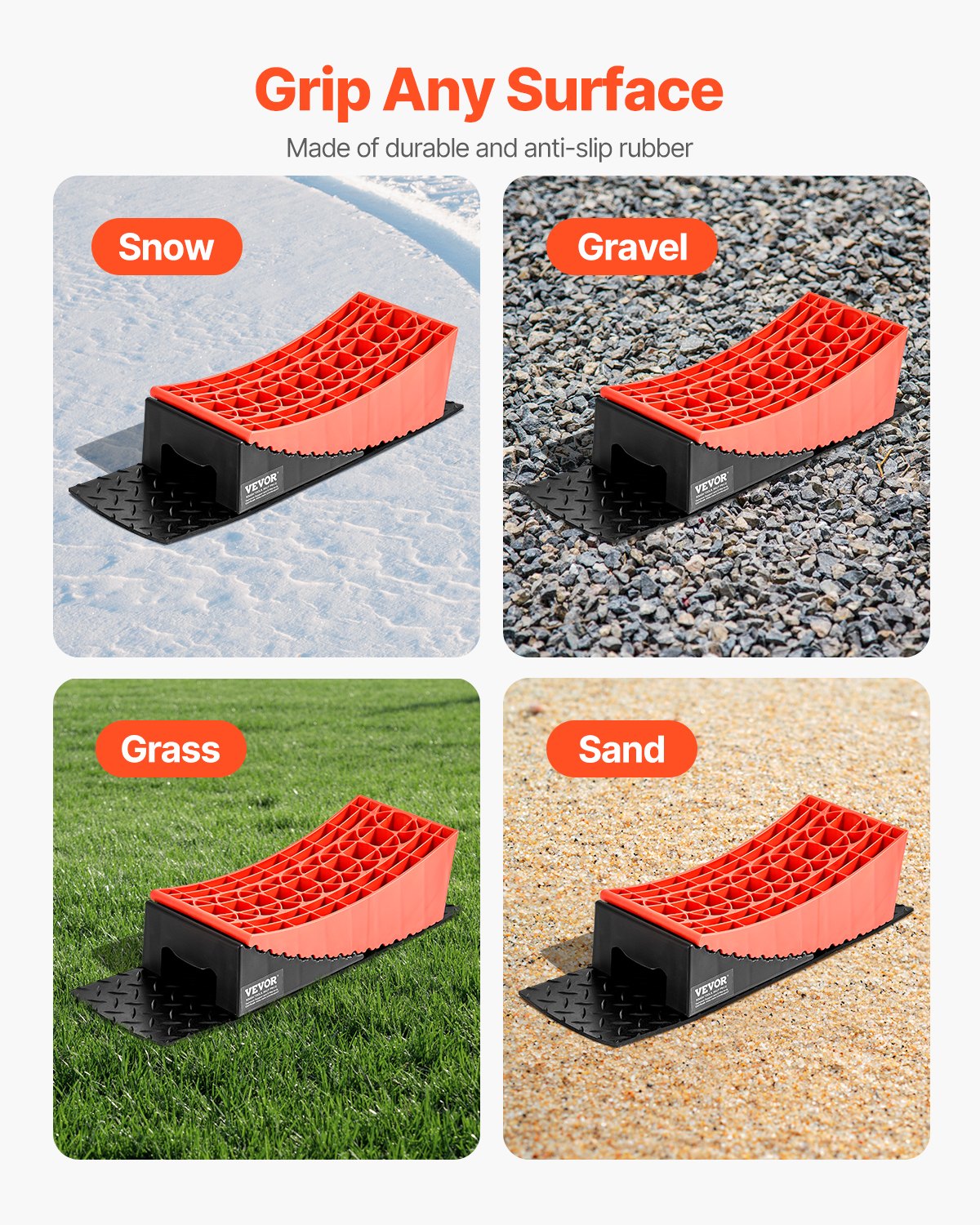 Husbilsnivåutjämnare, 2 st. nivåutjämnande block för husbilar, upp till 8818,5 kg hjulklossar för husbilar, max. 4" nivåutjämnande höjd, kraftiga böjda nivåutjämnare, nivåutjämnande kit för husbilar med halkfri matta, bärväska och vattenpass
